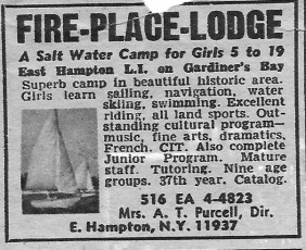 New York Times Ad for Fire Place Lodge